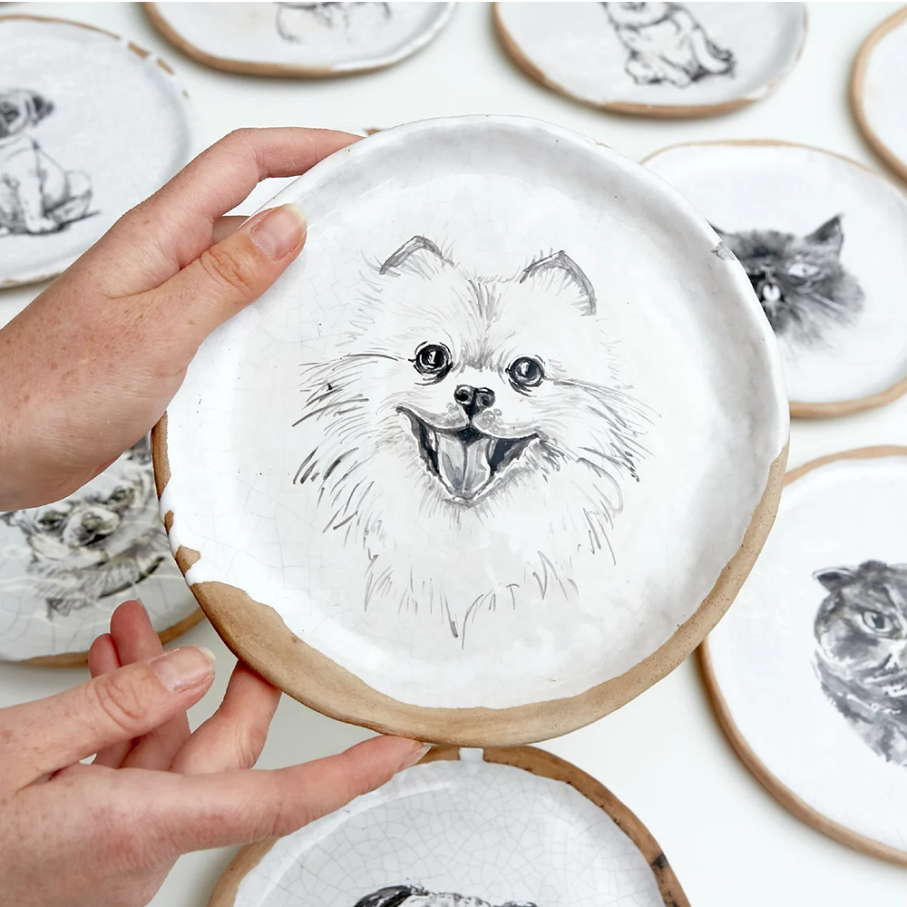 Dog Ceramic Portrait Plate