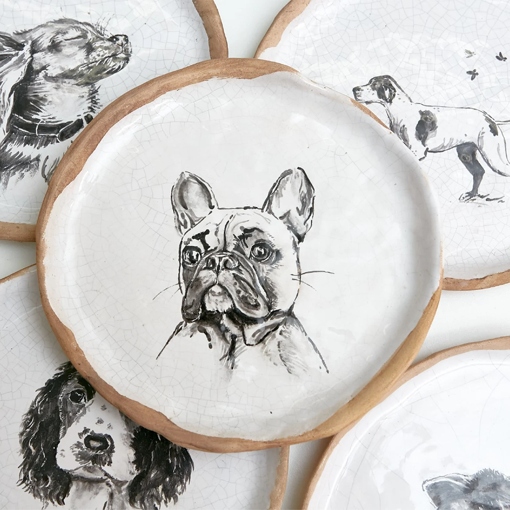 Dog Ceramic Portrait Plate