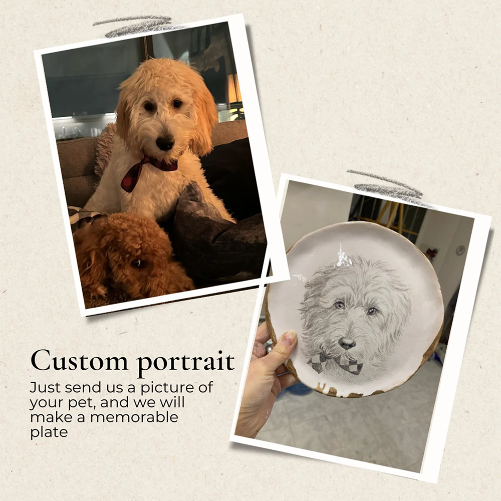 Dog Ceramic Portrait Plate