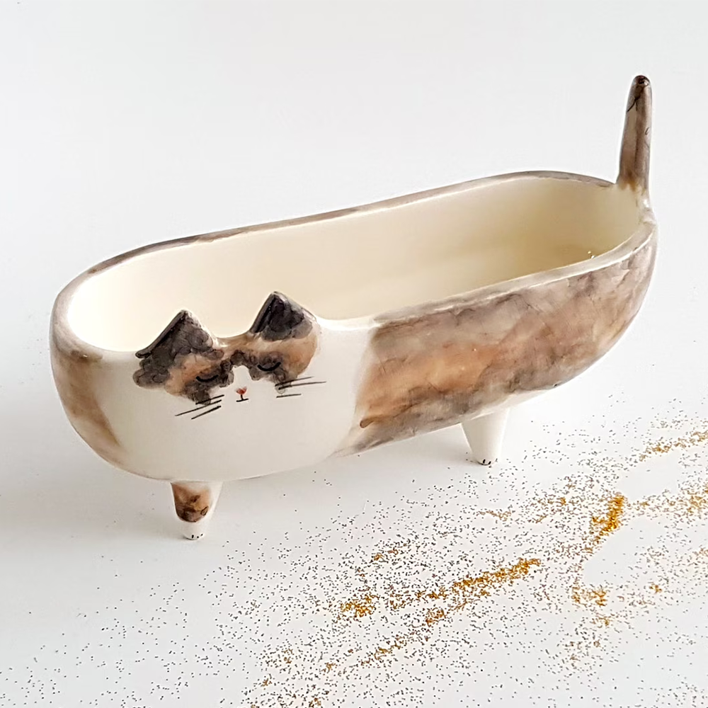 Personalizated Ceramic Cat Planter